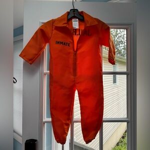 Orange Inmate Prisoner Costume Jumpsuit